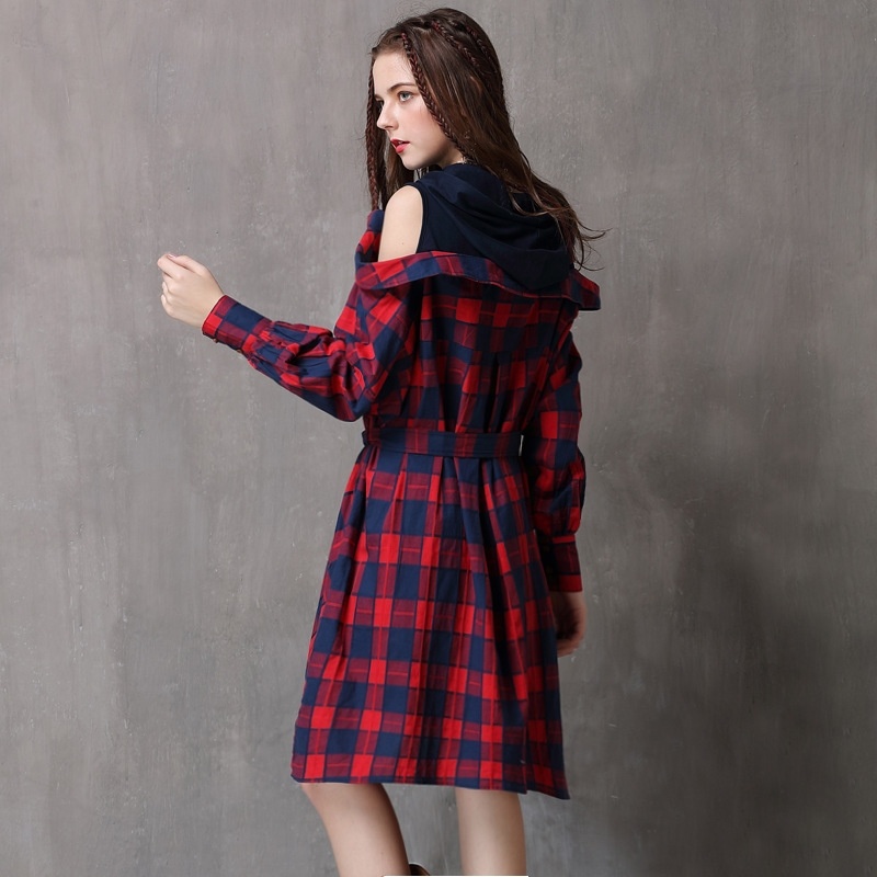 Fake Two-piece Long Shirt Retro Dress | VoguesUs