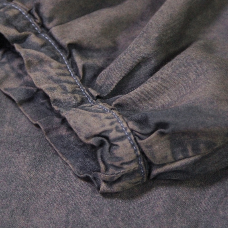 Ruffled Denim Vintage Loose Sleeve Shirt