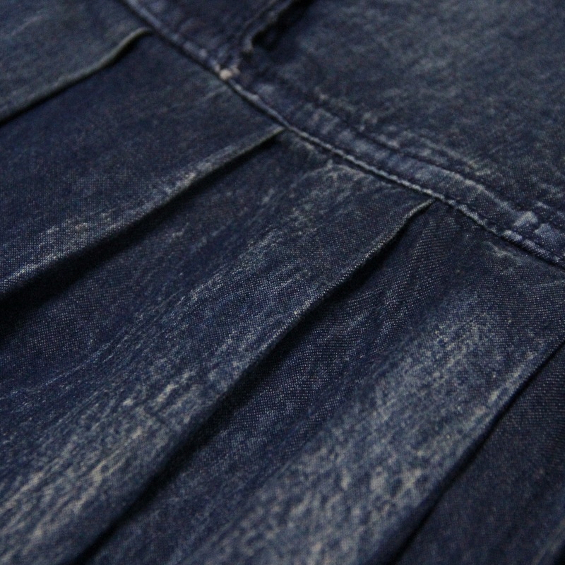 V-neck Denim-Rock Slim Weste Kleid | VoguesUs
