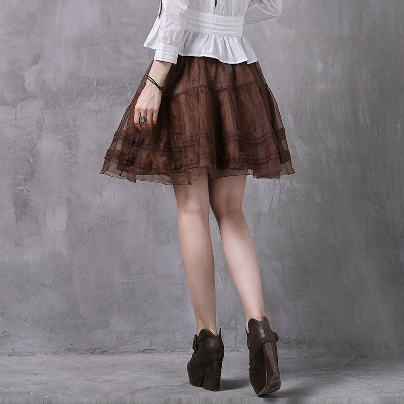 Organza Half-length Ruffled Tutu Skirt | VoguesUs
