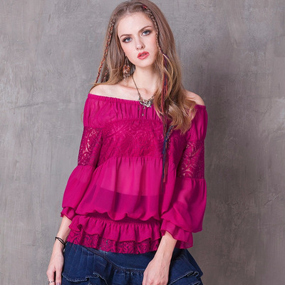 Chiffon Chiffon Shirt Retro Langarm-Shirt | VoguesUs