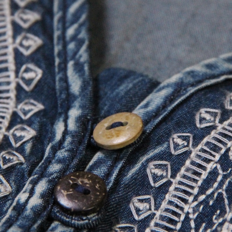 Lâche Cowboy Vintage Brodé De Gros A-Ligne De Robe | VoguesUs