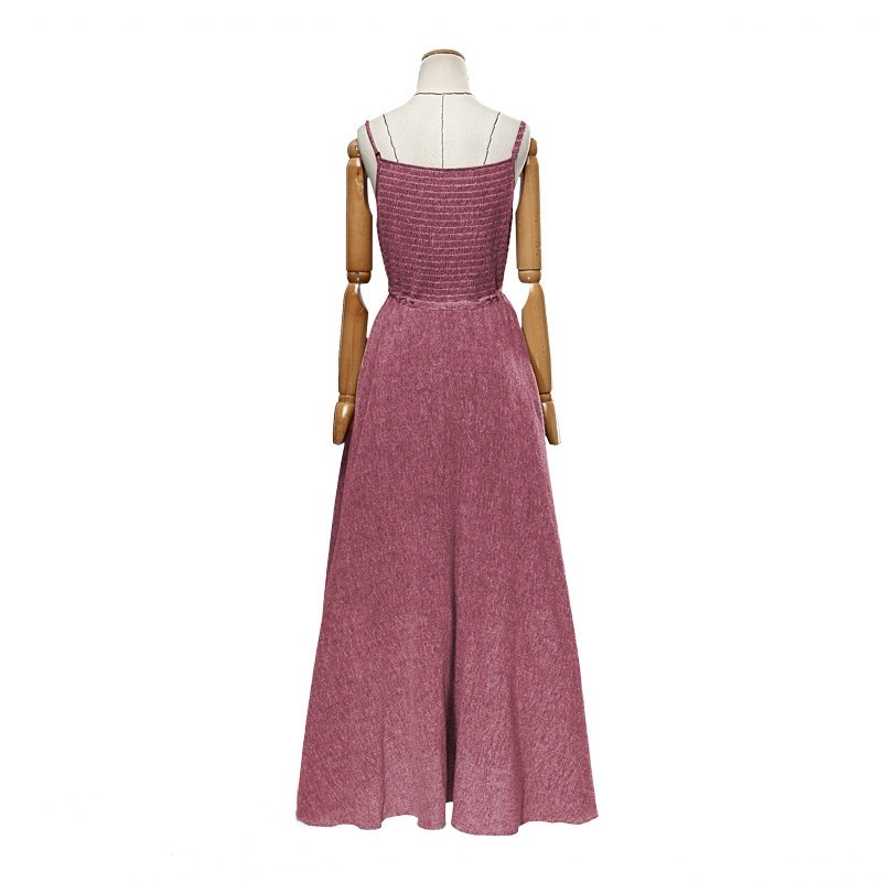 Kordelzug Strap Dress Vintage Kleid Stickerei | VoguesUs