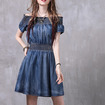 TOTENKOPF Halsband Rretro-Kurzarm-Trägerlosen Kleid