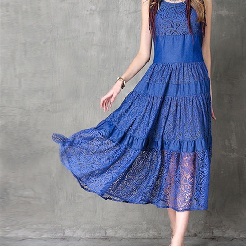 Bohème Slim Ajustée Veste De Dentelle De Couture De Robe | VoguesUs