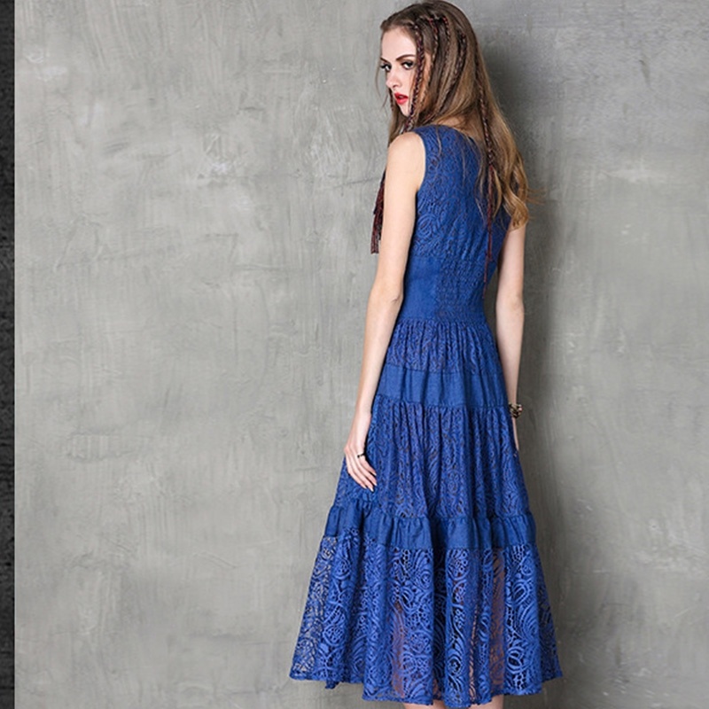 Bohème Slim Ajustée Veste De Dentelle De Couture De Robe | VoguesUs