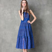 Bohemian Slim Fitted Vest Lace Stitching Dress