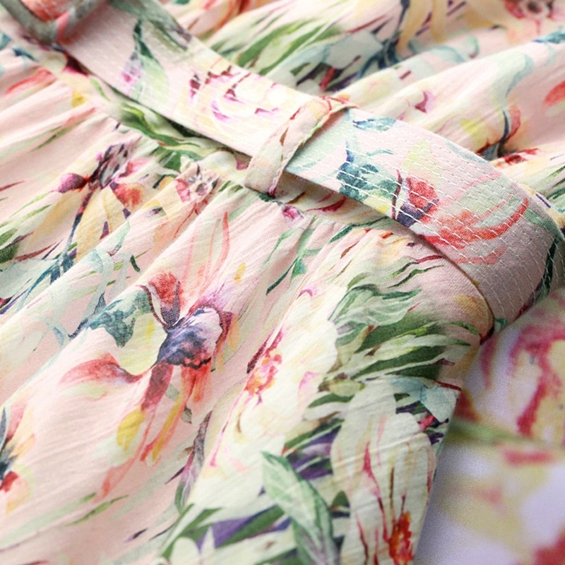 Bow Swing Retro Cotton Tank Dress