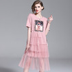Slim Vest Vintage Cotton Print Dress