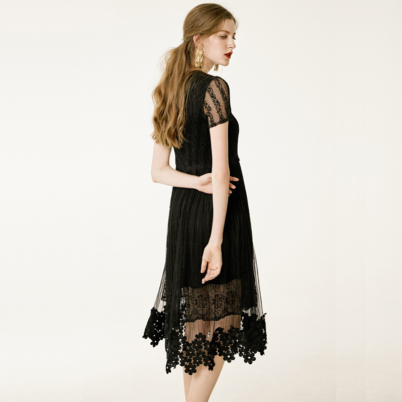 Wein-Rot-Jacquard-Kleid Mit Futter Taille Und Gespleißt Swing | VoguesUs