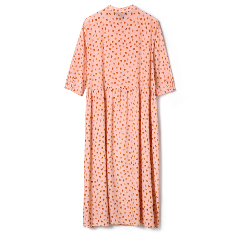Rosa Sweet Polka Dot Print Reine Seide Shift Kleid | VoguesUs