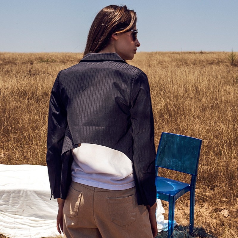 Tendencia De La Moda Es Particularmente Simple Y Elegante Chaqueta De