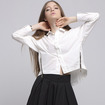 Fashion Sweet College Style Long Sleeved White Shirt