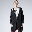 Stylish Black Wool Blazer Coat In Mid Length