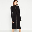 Delgado Sexy de la Moda de la Cremallera de punto Ajustado Vestido