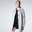 Oversize Fashion Round Neck Gray Wool Coat