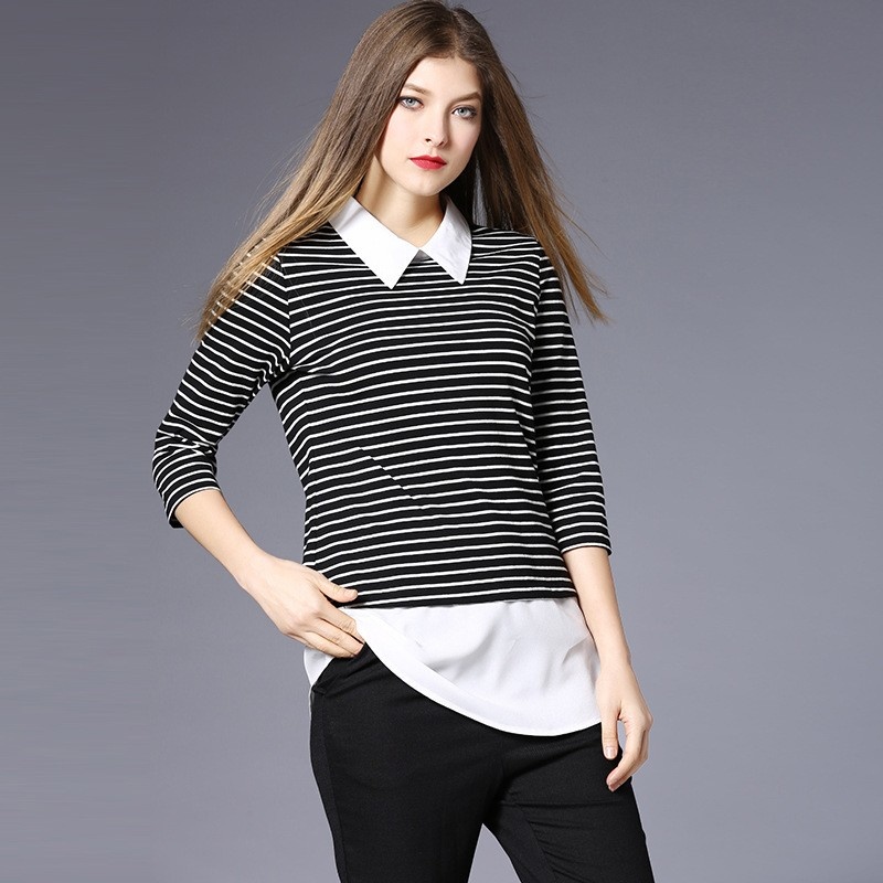 Pura Y Simple Muñeca De Rayas Raya Blusa