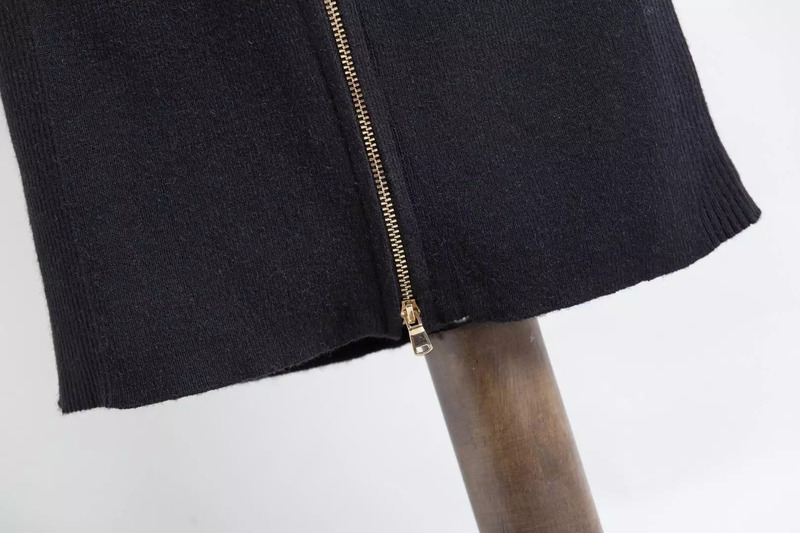Slim Sexy Fashion Zipper Knit Tight-fitting Dress | VoguesUs