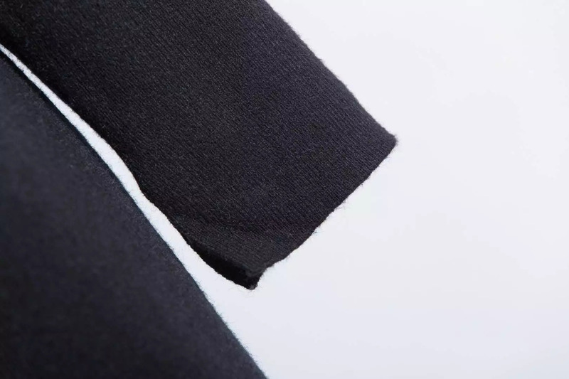 Slim Sexy Fashion Reißverschluss Gestrickt Eng anliegendes Kleid |