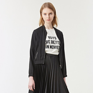 Moda Simple Y Casual De La Cremallera De La Chaqueta Corta