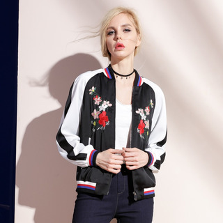 Handsome Mode Persönlichkeit Trend Bestickte Baseball-Jacke | VoguesUs