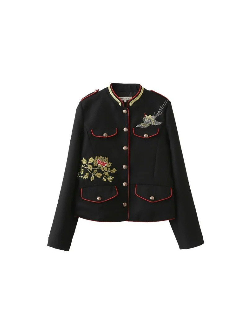 Handsome Uniform Wind Embroidery Fashion Baseball Jacket | VoguesUs