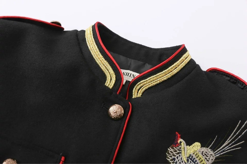 Handsome Uniform Wind Embroidery Fashion Baseball Jacket | VoguesUs