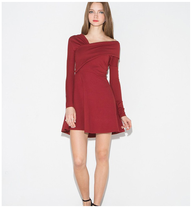 Sexy Und Elegant Schlank Langarm Kleid | VoguesUs
