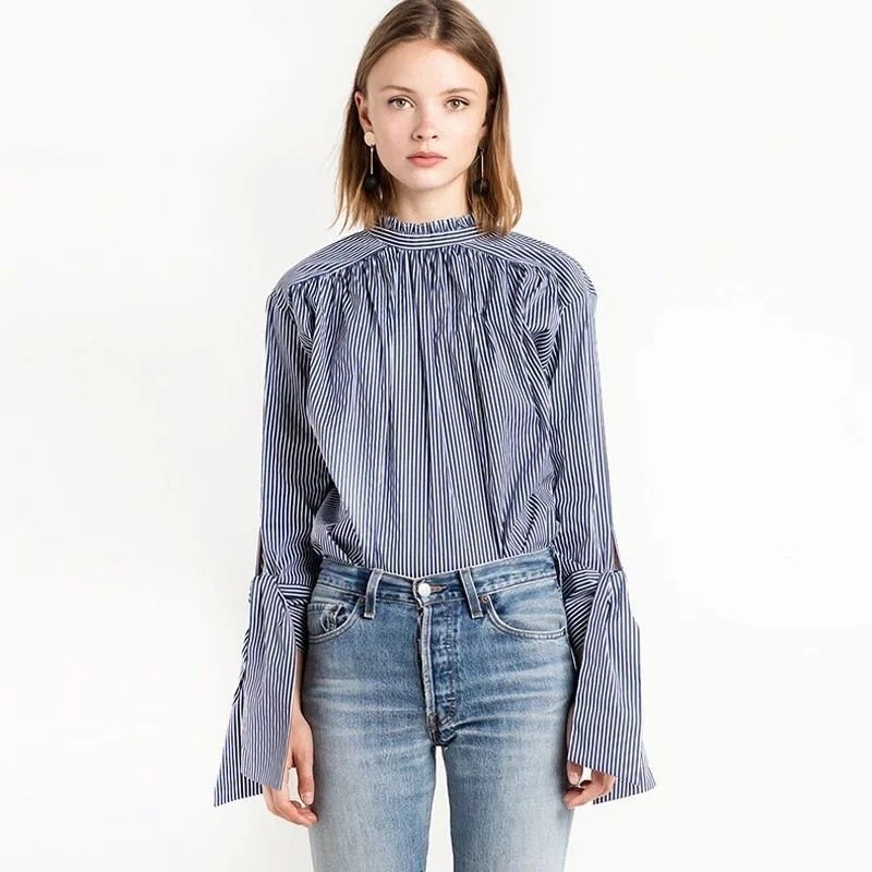 Fashion Stripes With Casual Loose Shirt | VoguesUs