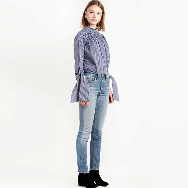 La Mode Des Rayures Avec Occasionnel Lâche Shirt | VoguesUs