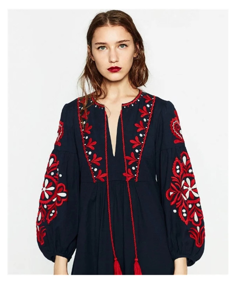 Retro Fashion Exquisite Embroidered National Wind Dress | VoguesUs
