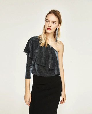 Sexy Mode-Lotus-Blatt-Einzeln Gesleevt Samt Jacke | VoguesUs