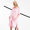 Rosa, Süß Und Frisch Casual Locker T-Shirt Kleid