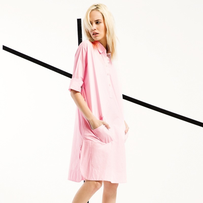 Rose Doux Et Frais Occasionnels T-Shirt Loose De La Robe | VoguesUs