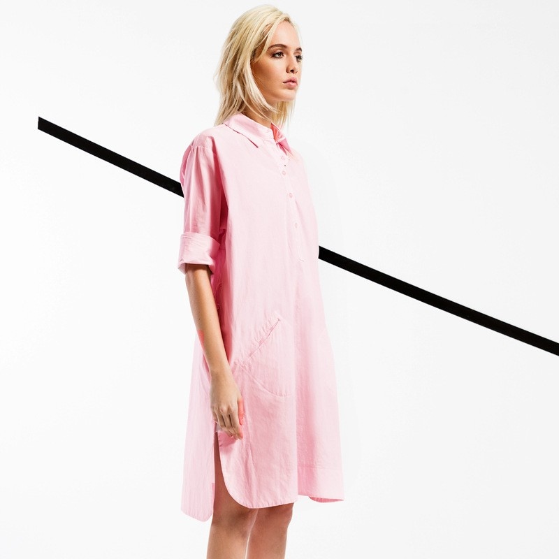 Rose Doux Et Frais Occasionnels T-Shirt Loose De La Robe | VoguesUs