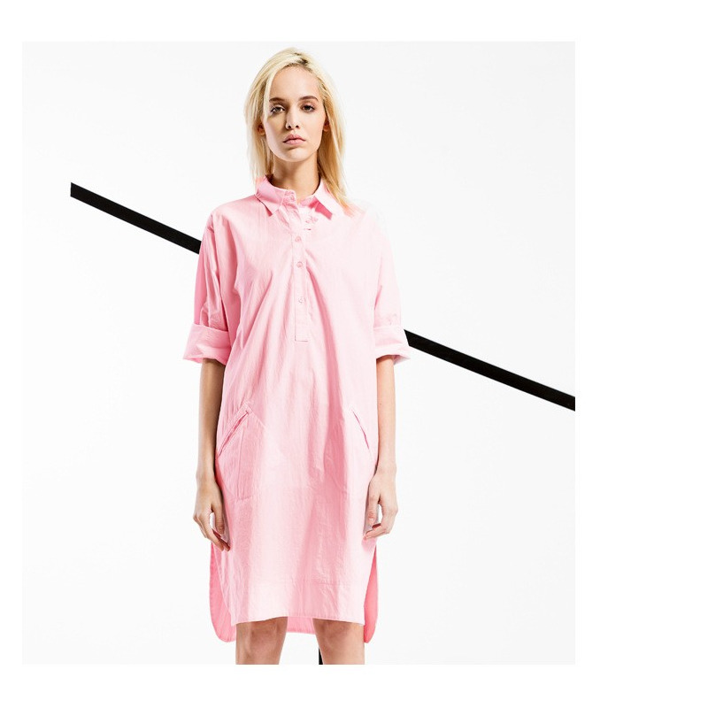 Rose Doux Et Frais Occasionnels T-Shirt Loose De La Robe | VoguesUs