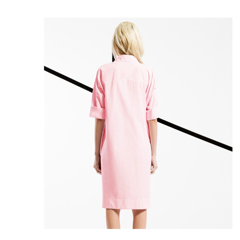 Rose Doux Et Frais Occasionnels T-Shirt Loose De La Robe | VoguesUs